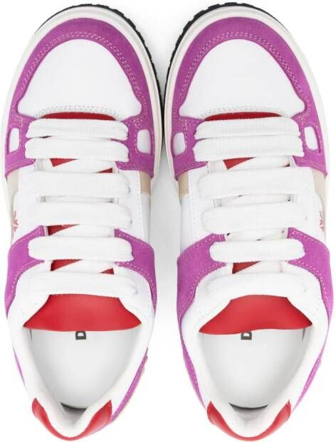 Dsquared2 Kids Sneakers met colourblocking Paars