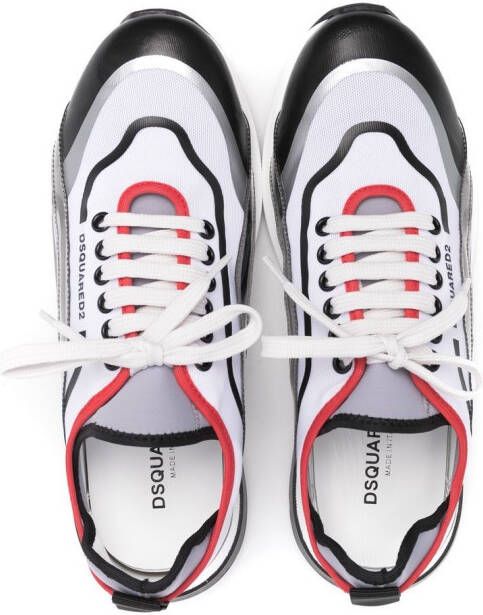 Dsquared2 Kids Sneakers met colourblocking Wit