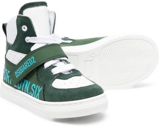 Dsquared2 Kids Sneakers met logoprint Groen
