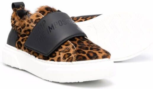 Dsquared2 Kids Sneakers met luipaardprint Bruin