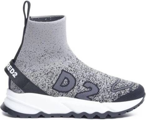 Dsquared2 Kids Soksneakers met logo-jacquard Grijs