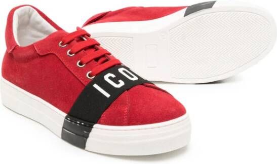 Dsquared2 Kids Suède sneakers Rood