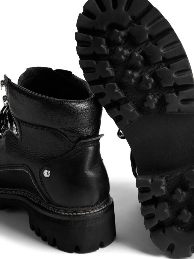 DSQUARED2 Leren wandellaarzen Zwart