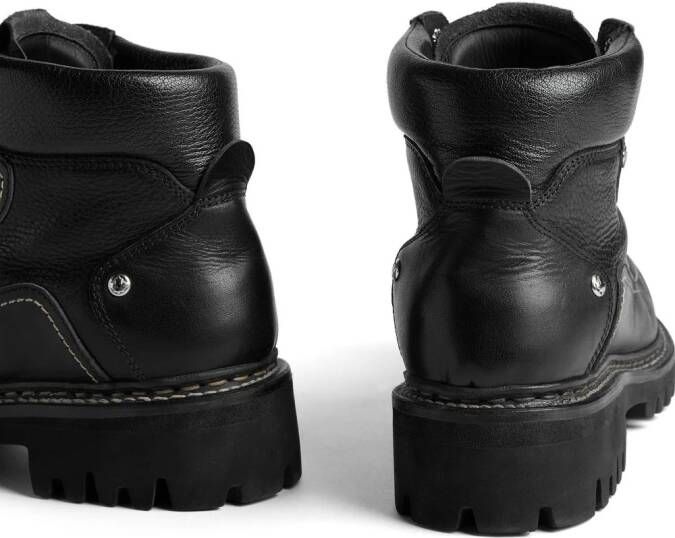 DSQUARED2 Leren wandellaarzen Zwart
