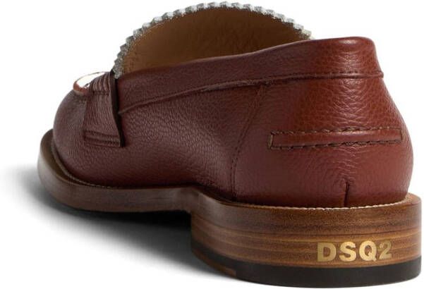 DSQUARED2 Loafers met colourblocking Bruin