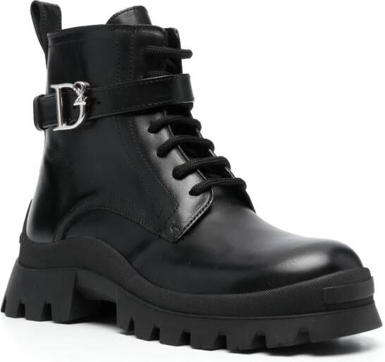 DSQUARED2 Leren laarzen Zwart