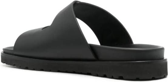 DSQUARED2 Slippers met logo gesp Zwart