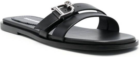 DSQUARED2 Leren muiltjes Zwart