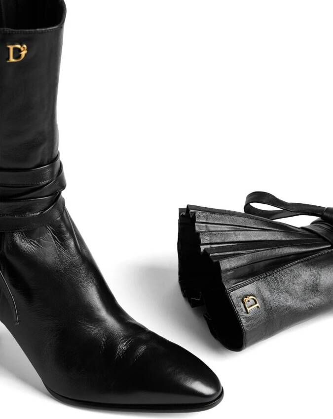 Dsquared2 Laarzen met logoplakkaat Zwart