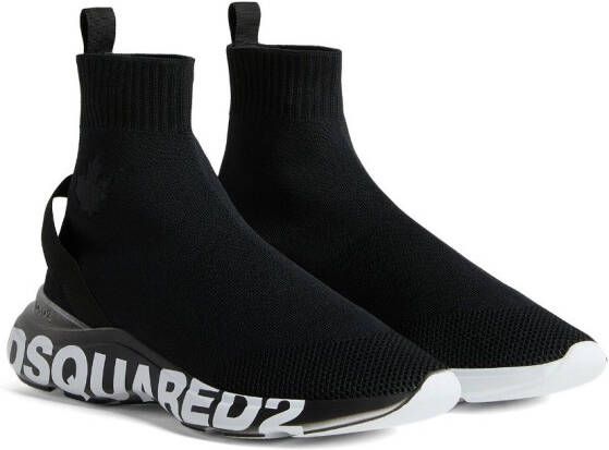 Dsquared2 Soksneakers met logoprint Zwart