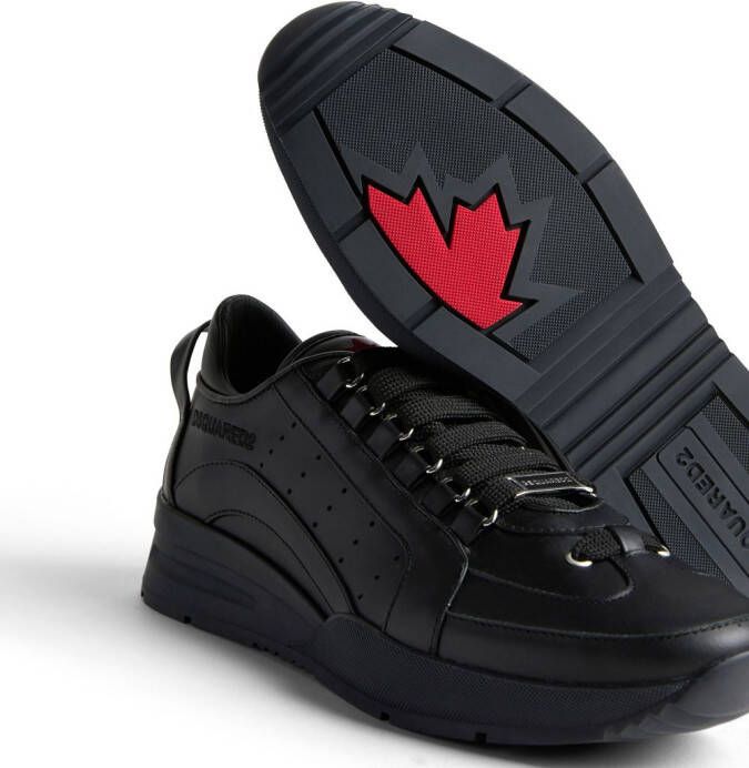 Dsquared2 Leren low-top sneakers Zwart