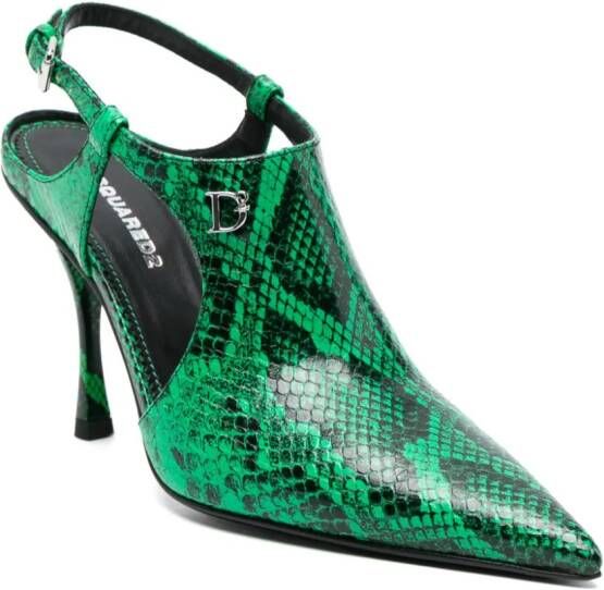 DSQUARED2 Mary Jane leren pumps Groen