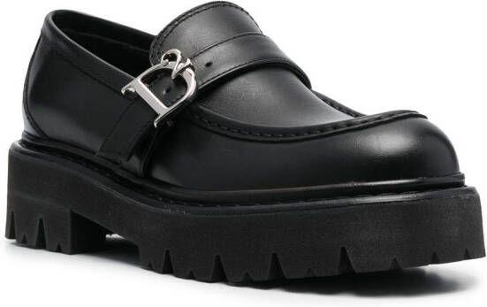 Dsquared2 Loafers met monogram Zwart