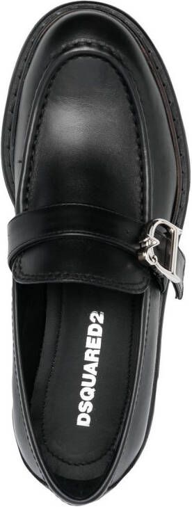 Dsquared2 Loafers met monogram Zwart