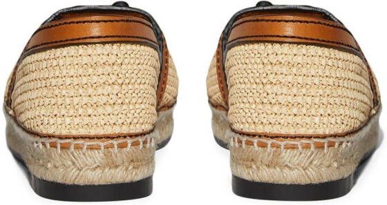 DSQUARED2 Natural raffia loafers Beige