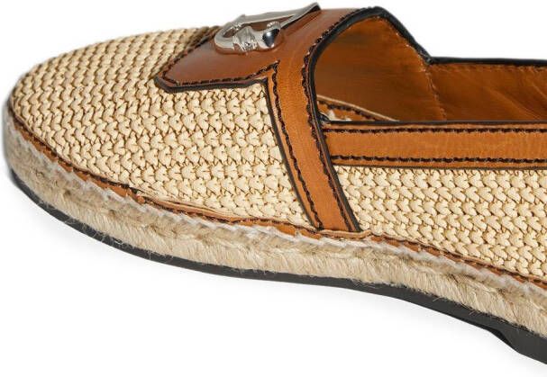 DSQUARED2 Natural raffia loafers Beige