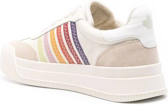 DSQUARED2 New Jersey leren sneakers Beige