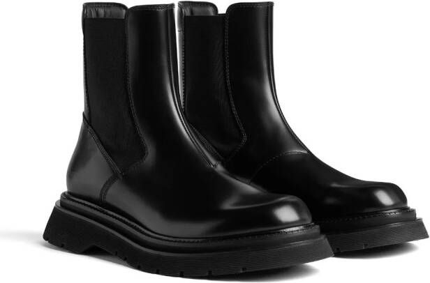 DSQUARED2 patent leather Chelsea boots Zwart