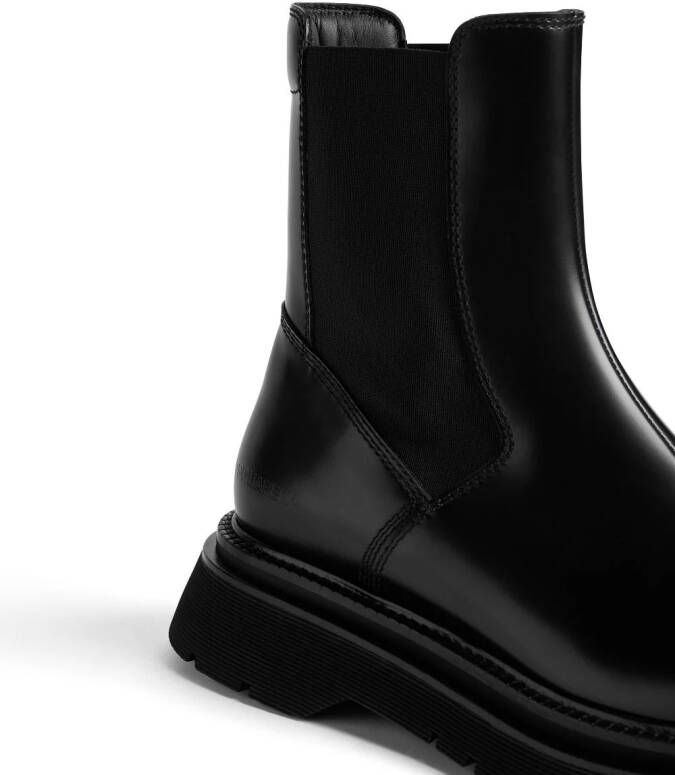 DSQUARED2 patent leather Chelsea boots Zwart