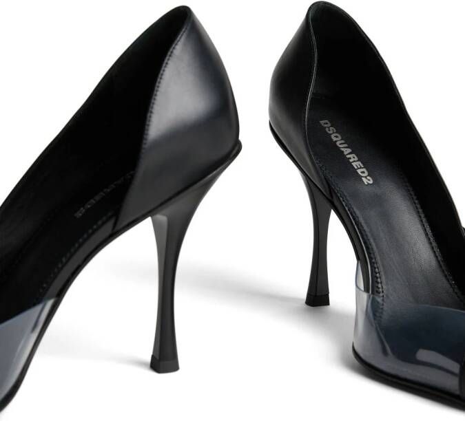 Dsquared2 pointed-toe leather pumps Zwart