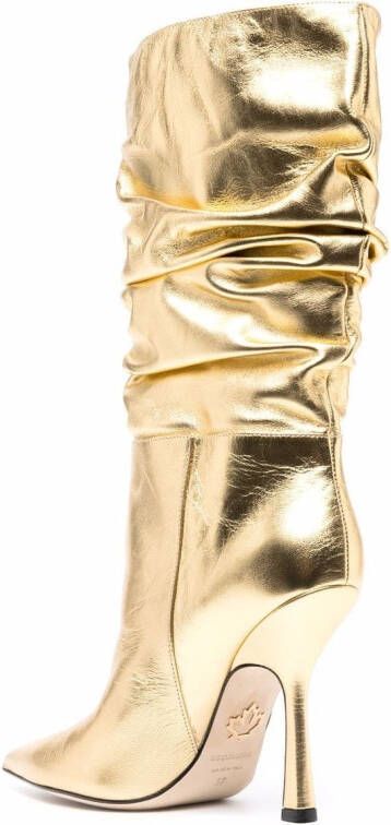 DSQUARED2 Pumps met gesmockt detail Goud