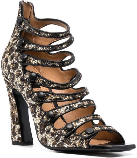 Dsquared2 Sandalen met glitter Bruin