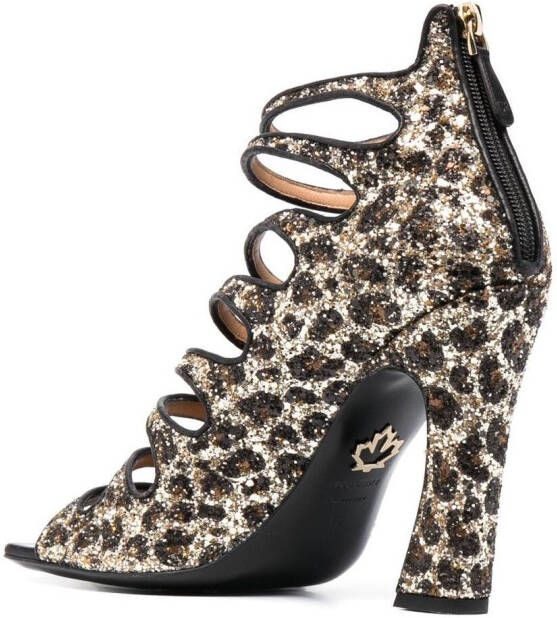 Dsquared2 Sandalen met glitter Bruin