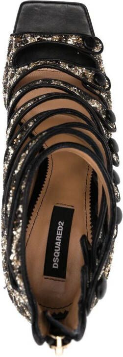 Dsquared2 Sandalen met glitter Bruin