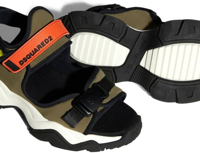 Dsquared2 Sandalen met klittenband Groen