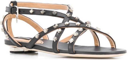 DSQUARED2 Sandalen met studs Zwart