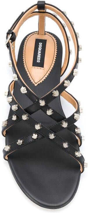DSQUARED2 Sandalen met studs Zwart