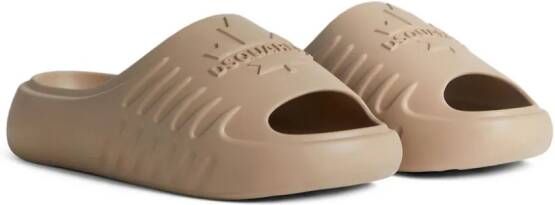 DSQUARED2 Slippers met logo-reliëf Beige