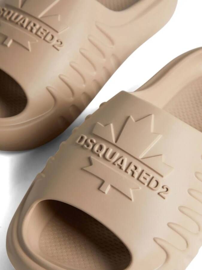DSQUARED2 Slippers met logo-reliëf Beige