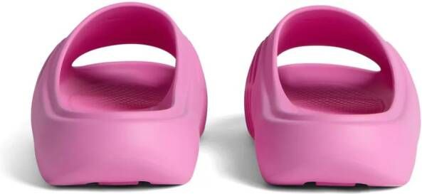 Dsquared2 Slippers met logo-reliëf en open neus Roze