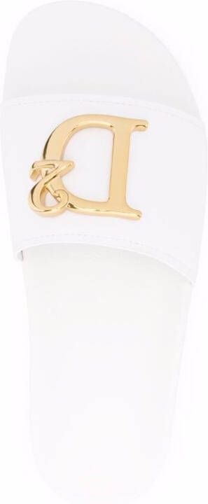 DSQUARED2 Slippers met logo Wit