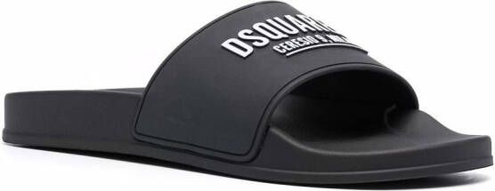 DSQUARED2 Slippers met logoprint Zwart