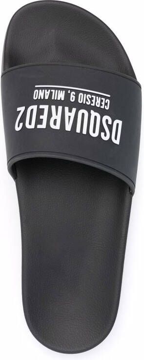 Dsquared2 Slippers met logoprint Zwart