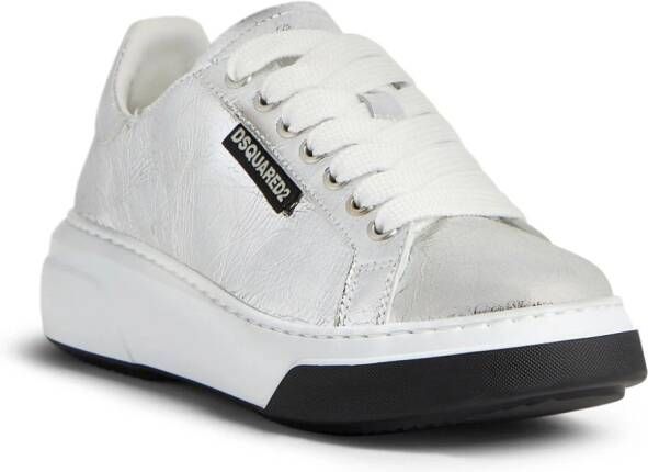 DSQUARED2 Sneakers met metallic afwerking Zilver