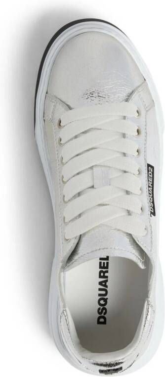 DSQUARED2 Sneakers met metallic afwerking Zilver