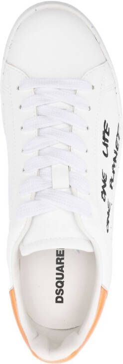 DSQUARED2 Sneakers met tekst Wit