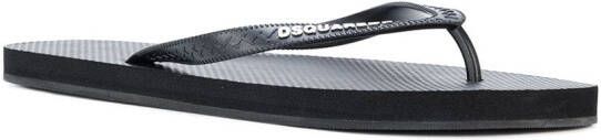 DSQUARED2 teenslippers met logo Zwart