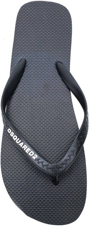 DSQUARED2 teenslippers met logo Zwart