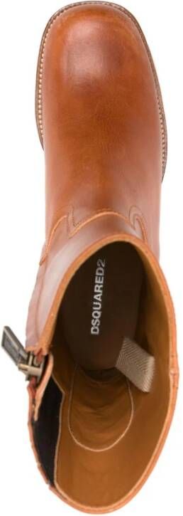 DSQUARED2 Vintage leren laarzen Bruin