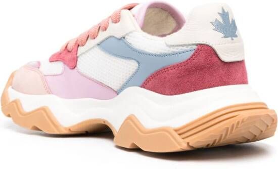 DSQUARED2 Wave leren sneakers Roze