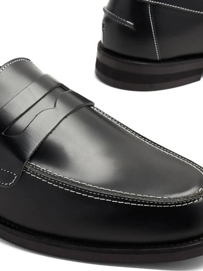 DUKE & DEXTER Leren loafers Zwart