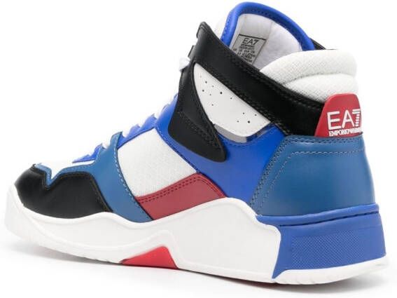 Ea7 Emporio Armani Sneakers met colourblocking Wit