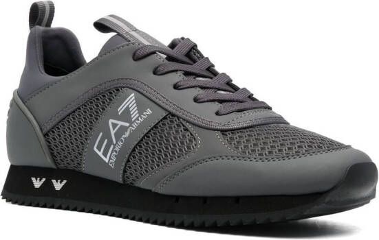 Ea7 Emporio Armani Cordura sneakers met logoprint Grijs