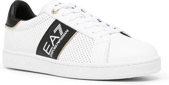 Ea7 Emporio Armani Geperforeerde sneakers Wit