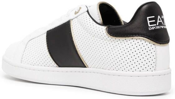 Ea7 Emporio Armani Geperforeerde sneakers Wit