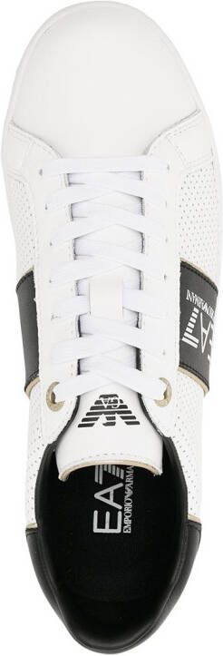Ea7 Emporio Armani Geperforeerde sneakers Wit